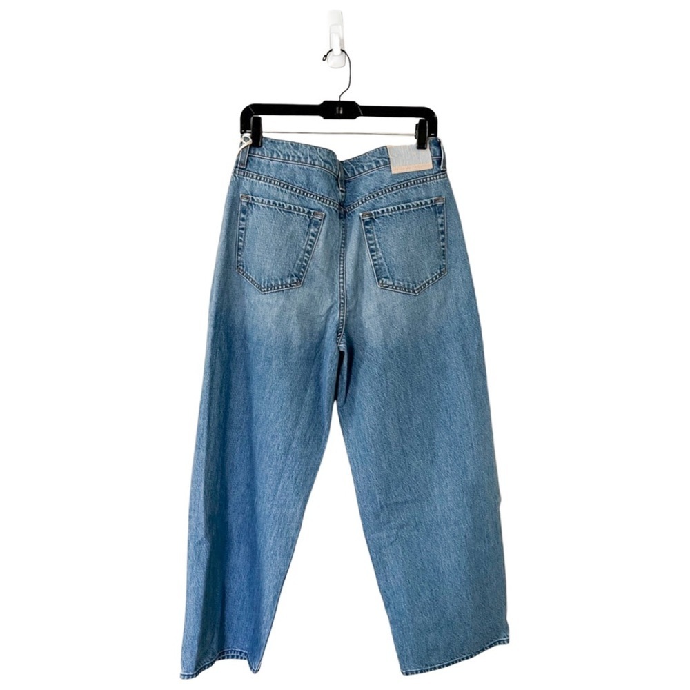 NWT MOTHER Snacks! High Rise Wide Leg Medium Wash Jeans sZ 29 - Picture 3 of 7